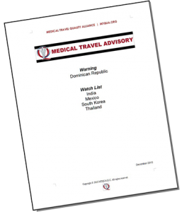Medical Travel Advisory